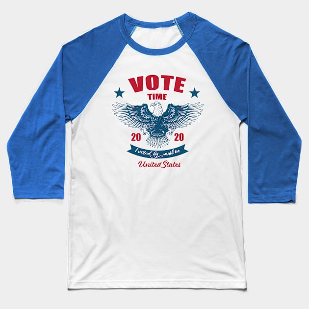 I Voted By Mail USA 2020 Elections Republican Vs Democrat Eagle Baseball T-Shirt by BijStore